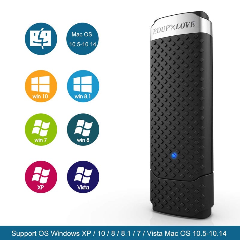EDUP LOVE USB 3.0 WiFi Adapter AC1300Mbps for PC, EDUP LOVE Wireless Network Adapter Dual Band 5GHz 2.4GHz for Mac OS 10.15 and Below, Windows 11/10/8.1/8/7/XP/Vista - Image 2